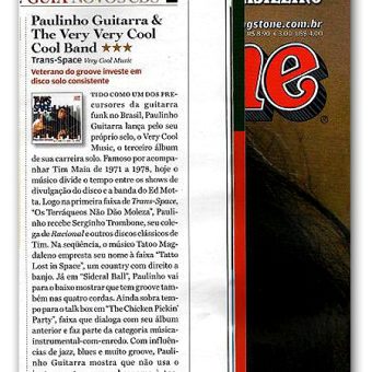 Revista Rolling Stone Brasil faz excelente avaliação do disco “Trans Space” na edição de agosto 2009