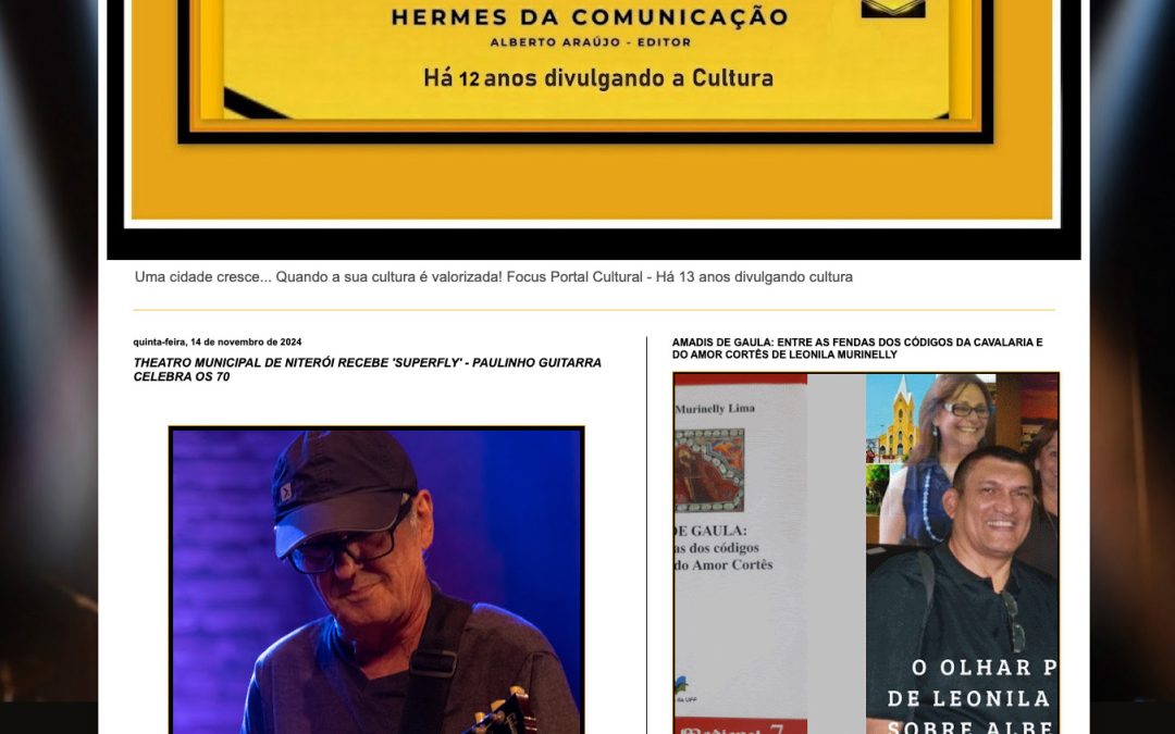 Blog Focus Portal Cultural divulga show Superfly de Paulinho Guitarra