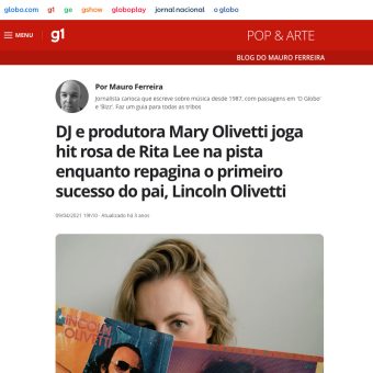 Blog do Mauro Ferreira no G1 analisa regravação de hit de Rita Lee por Mary Olivetti com toque de Paulinho Guitarra