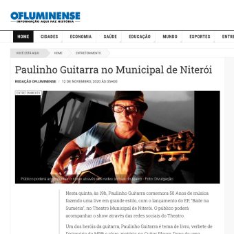 Jornal O Fluminense destaca lançamento de Baile na Suméria no Municipal de Niterói